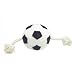 Pet Supplies : Spotbites Soft Plush & Rope Soccer Ball Dog Toy