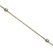 18kt Gold over Sterling Silver .025 Magic Chain W/ Beads Anklet 10in
