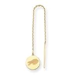 14K Buffalo Bills Disc Logo Threader Earrings