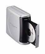 Casio Disc Title Printer CW-100 - CD/DVD printer - B/W - thermal transfer - CD (4.75 in) - 300 dpi x 300 dpi - up to 14.9 inch/min - capacity: 1 disks - USB