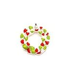 Enameled Sterling Silver Wreath Charm. Measures About 3/4 Inch Wide By 3/4 Inch Long