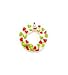 Enameled Sterling Silver Wreath Charm. Measures About 3/4 Inch Wide By 3/4 Inch Long