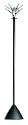 Aluminium silver and black coat stand with 12 hooks