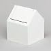 Double Entry, Swing Top White Metal Sanitary Napkin Disposal Floor Receptacle, EA