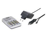 Hama Delta Load Charger c/w 4 x Digital 2500mAh AA Batteries