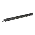 DIGITUS 48,3cm 19Zoll Steckdosenleiste 7fach mit Ueberlastschutz und Ein/Aus Schalter Aluprofil 16A 4000W schwarz