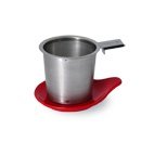 Hook Handle Tea Infuser & Dish Set, RED