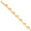 14k 7 Inch Solid Polished Double Flip-Flop Bracelet - Lobster Claw - JewelryWeb