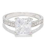 Lia's Clear CZ Princess Cut Engagement Ring Lia's Clear CZ Princess Cut Engagement Ring