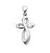 Jewelry : 14kt. White Gold, Swirl Cross Charm