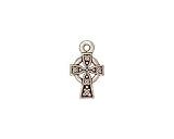 TierraCast Antique Silver (plated) Celtic Cross Charm 9x15mm Metal Beads