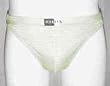 Lime Semi Sheer Stripe Bikini Brief