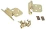 Amerock BP3429-3 Variable Overlay Modern Face Mount Self-Closing Hinge, Bright Brass, 2-Pack