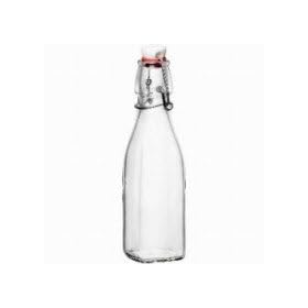 Swing Top Clear Italian Glass Bottle 34 Ounce (Approx) Capacity