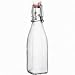 Swing Top Clear Italian Glass Bottle 34 Ounce (Approx) Capacity