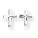 Sardelli - 14kt Polished White Gold Cross Post Earrings