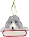 Poodle, Silver Dog Christmas Ornament