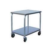 DoughXpress DXC3 - Dough Press Cart, 4-Swivel Wheels, 16-ga Stainless Top & Shelf