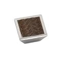 Laurey 12290 Cabinet Hardware 1-5/8-Inch Square Knob, Satin Nickel and Brown