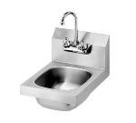 11CdpEhT7vL. SL160  Space Saver Hand Sink, Wall Mount, 12 in x 16 1/4 in OA, Gooseneck Faucet, SS