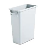 Slim Jim Trash Receptacle, 15 7/8 gallon, Gray, 4/carton, 23 1/8 x 11 x 24 7/8 RUB354100GY