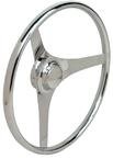 SEACHOICE 28471 FLAT STAINLESS STEEL STEERING WHEEL