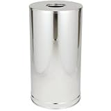 Rubbermaid 9066 Atrium Stainless Steel Container, Open Top with 11 U.S. gal - 41.6 L - Galvanized Liner - Marshal Steel