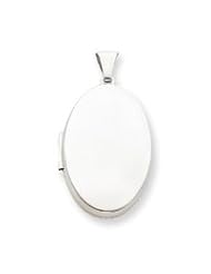 Sterling Silver Polished 32mm 2-Frame Oval Locket