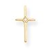 14k .01ct Diamond Cross Childrens Necklace - 15 Inch