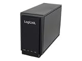 LogiLink 8,9 cm (3,5 Zoll) SATA-USB 2.0 Festplattengeh?use Gigabit NAS 2-Bay Server