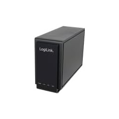 LogiLink 8,9 cm (3,5 Zoll) SATA-USB 2.0 Festplattengeh?use Gigabit NAS 2-Bay Server