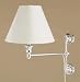 State Street Collection 1 Light Swing Arm Wall Sconce with Classic Vanilla Faux Silk ...