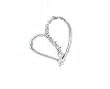 14k White Gold & Diamond Heart Journey Pendant (0.19ctw)