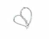 14k White Gold & Diamond Heart Journey Pendant (0.19ctw)