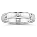 0.09 Ct Diamond Three-Stone Wedding Band in 18K White Gold