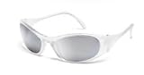 Frostbite II Safety Glasses Frost Frame w/ Silver Mirror Lens