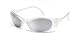 Frostbite II Safety Glasses Frost Frame w/ Silver Mirror Lens