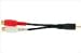 Atlona 0.3Ft RCA Male To Dual RCA Female Splitter Cable, Audio and Video, Electronics and Computers