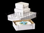 12 x 12 x 6 White Top 2 Pieces Bakery Corrugated Boxes 25 CT