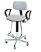 Nexel Industries Inc Pneumatic Production Stool, w/loop arms, nylon fab
