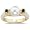 0.21 Cts Black Diamond & Pearl Ring in 14K Yellow Gold-3.0