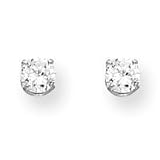11CmbyYy89L. SL160  14K White Gold 5mm CZ Earrings New in Gift Box