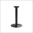 Regal Black Round Smooth Column Pedestal Table Base