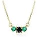 0.17 Ct Emerald & 0.30 Cts Black Diamond Three title=