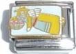 Clearly Charming Angel with Basket Italian Charm Bracelet Link