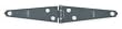 Battalion 1RCG4 Strap Hinge, Light, Steel, 3 Holes Per Leaf