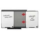 Conference System, Cabinet, Two 2-Sided Boards, Dry Erase, 62x44, White QRTMMS100