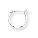 14k White Gold Polished 1.25mm Single Hoop Earring SE1352