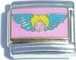 Clearly Charming Angel with Blue Wings Italian Charm Bracelet Link