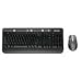 Microsoft Wireless Media Desktop 3000 - Keyboard - wireless - RF - 104 keys - mouse - USB wireless receiver - black, silver - English - OEM